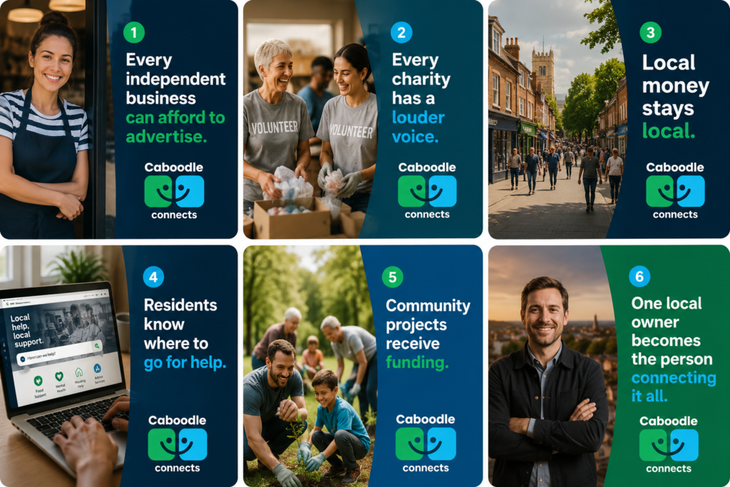 Social entrepreneurs showing the benefits of a social enterprise